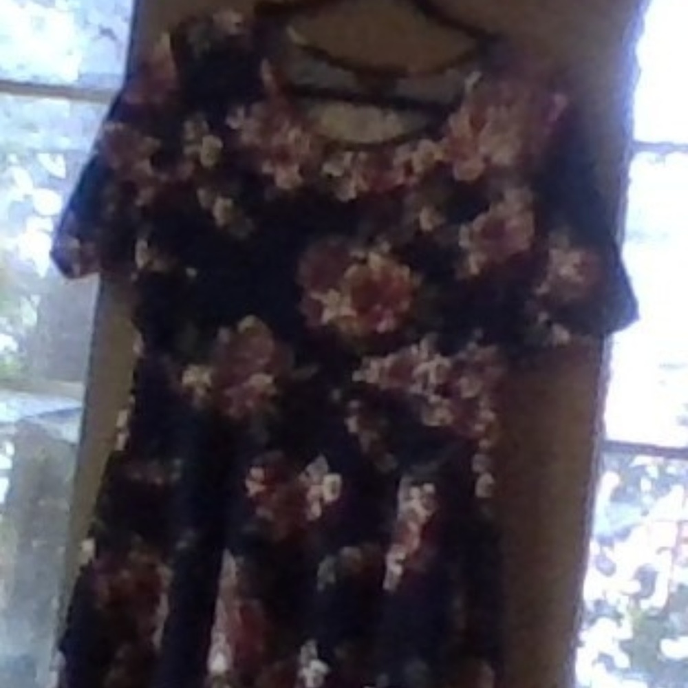 navy blue floral dress